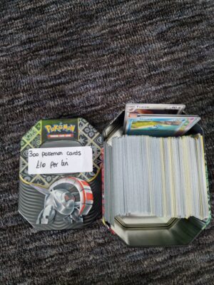 Pokemon mystery pack cards in tin (300)